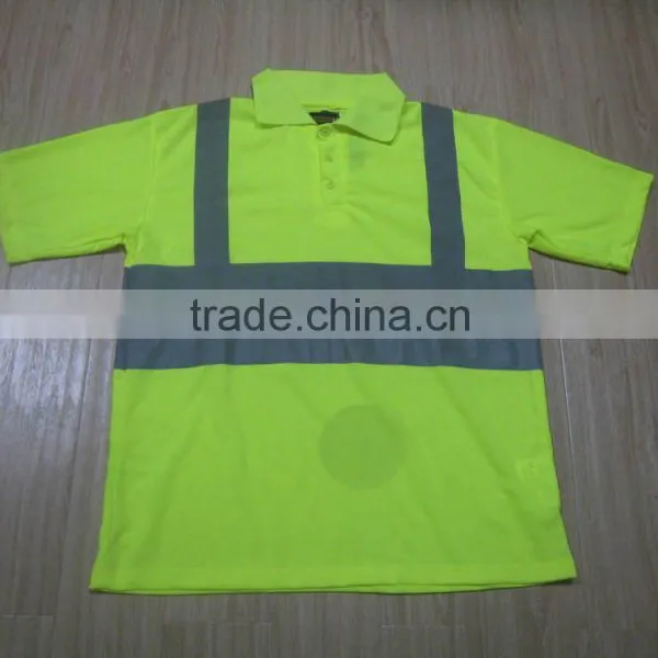 Warning Reflective 100% Cotton Safety Green Shirt