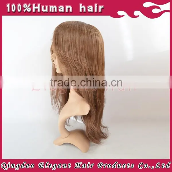 Qingdao Elegant 2015 Hot Sale Brazilian Human Hair Silk Top Thin Skin Perimeter Full Lace Wig photo-5