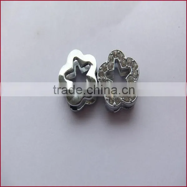 Compet Metal Slide Charms 10mm Rhinestone Flower photo-4