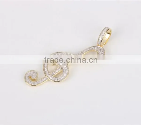 Fashional Hip Pop Musicofasong Pendant Design for Boys and Girl 925 Necklace photo-2