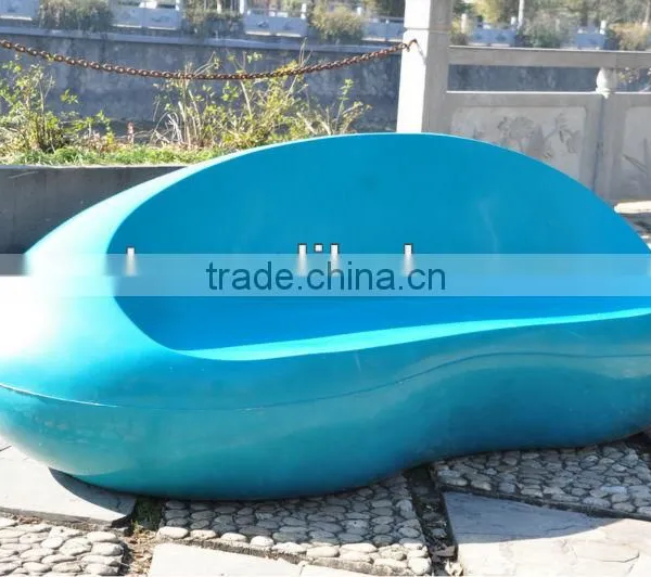 Candy Colors Fiberglass Outdoor Chair Cobble Shape