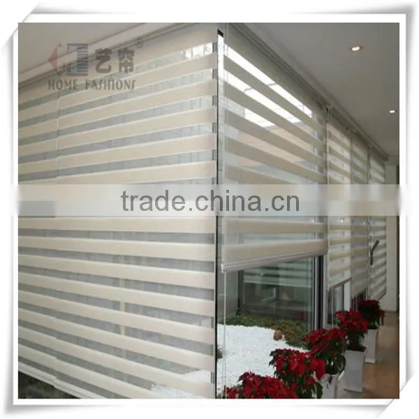 Motorized/Electric/Auto/Chain Day And Night Double Layer Zebra Blinds photo-5