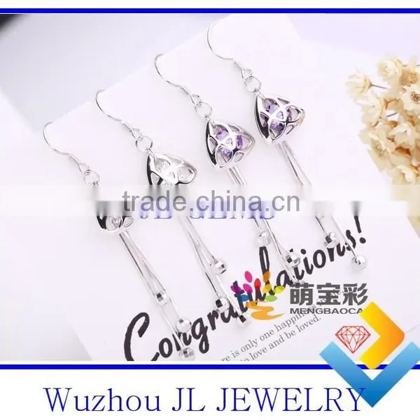 Fashion Party Decor Sexy Shambhala Bead Wholesale Earring Accessories 925 Silver Jewelery Charm Earring photo-5