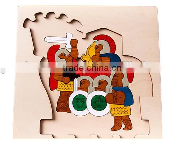 2016 Hot Sale Product Kids Intelligent Wooden 3d Puzzle OEM/ODM Educational Game Toy Jigsaw Puzzle for Children Quality Choice photo-2