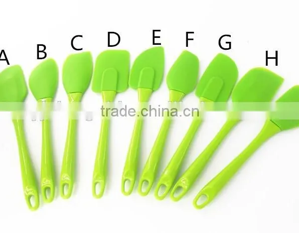 2016 Hot Sale High Quality 100% FDA and LFGB Food Grade Colorful Silicone Spatula Set Cooking Tools