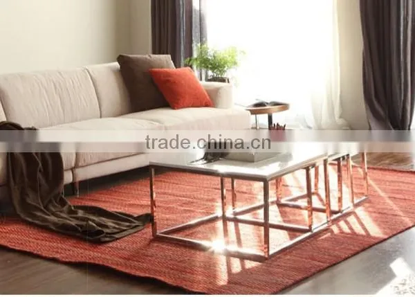 SK1301S -ABC Metal Base Rustic Wood Nesting Table photo-4