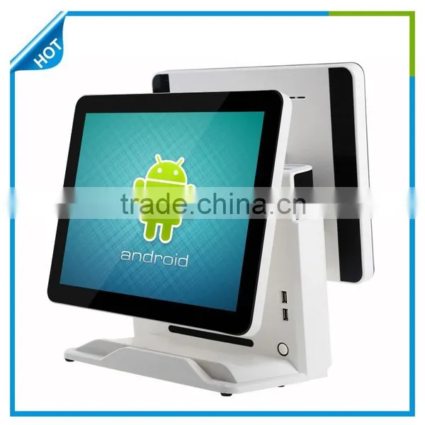 15 Inch Touch Screen Pos Terminal for Supermarket and Restaurant Android Pos Terminal With Customer Display Gc066