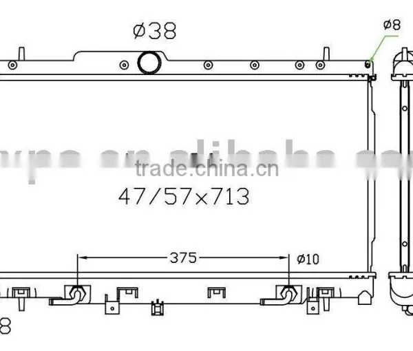 Automobile Radiator(suitable For: Legacy 98- DPI: 2450 AT)