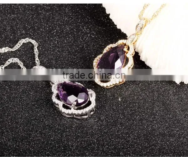 Oem Product Fancy Design Pendant Rhinestone Necklace photo-4