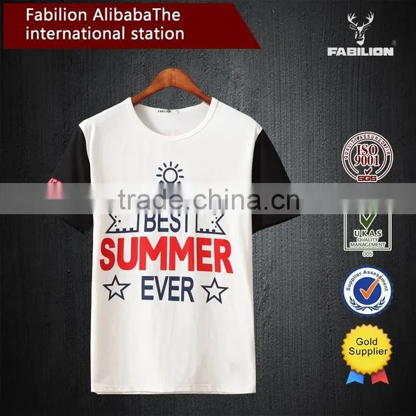 China Short Sleeve o Neck Printed Colorblock T-shirt photo-3