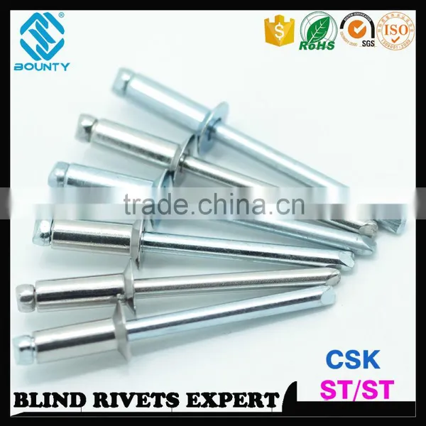 ISO15980 STEEL RIVET BODY STEEL MANDREL CSK ST ST BLIND RIVETS photo-2