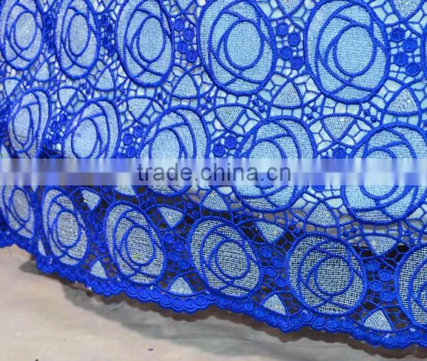 Latest Cord Lace Popular African Lady Suit Fabric Beaded Lace for Evening Dress photo-6