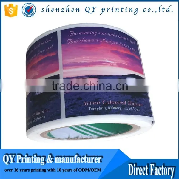 Factory Direct Custom Printing Wine Bottle Label Sticker