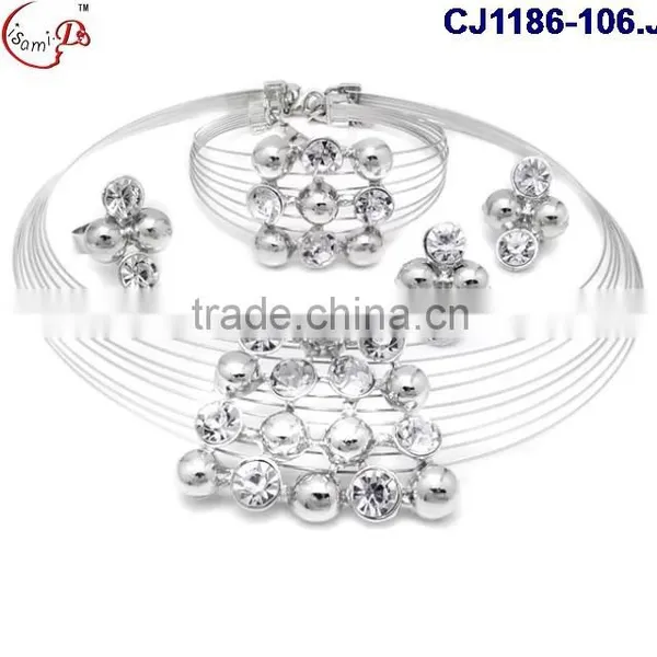 CJ1186-18 New Arrival Top Grade Quality Fashionable African Perty Jewelry Set 2016 Wholesale photo-4