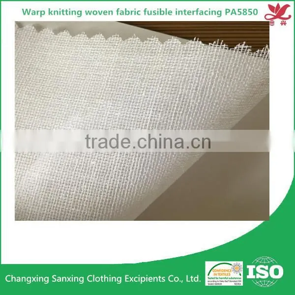Warp Knitting Woven Fabric Fusible Interfacing PA5850