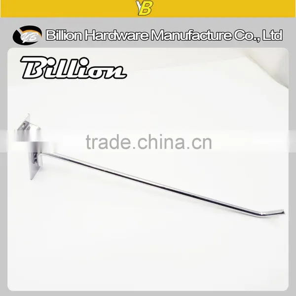 Single Prong Display Hook Chrome Supermarket Hanging Slatwall Metal Hooks photo-5