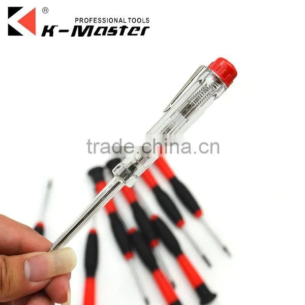 K-Master Rubber Handle Screw-driver Short Handle Screw Driver Crv Utility Screwdriver Test Pencil photo-3