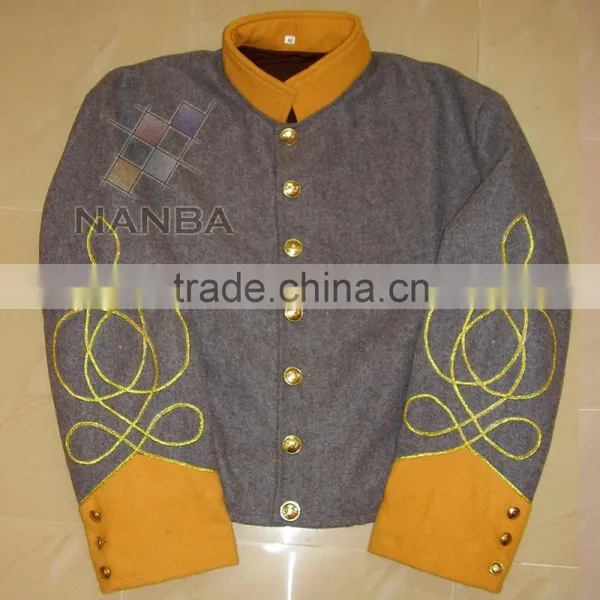 ACW Shell Jacket With Yellow Cuff & Collars With 1 Row Gold Braid