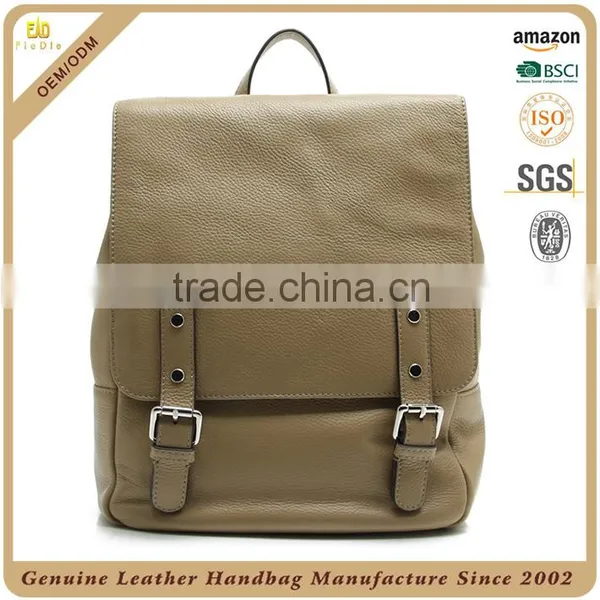 Guangzhou Fiedle Leather Bag Manufacturer OEM Durable Real Natural Stylish Leather Backpack With Handle on the Top photo-5