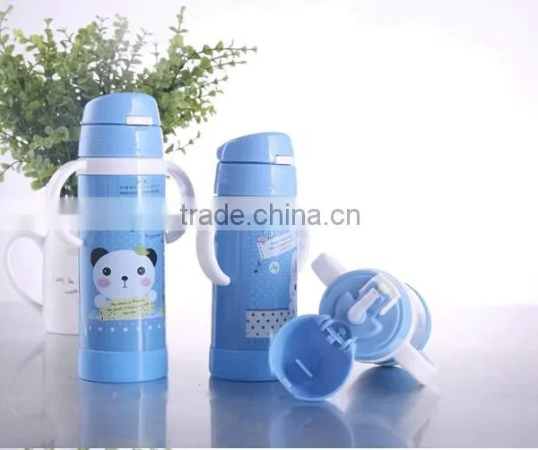 Cartoon Double Handle Vacuum Cup With Three Volume photo-2