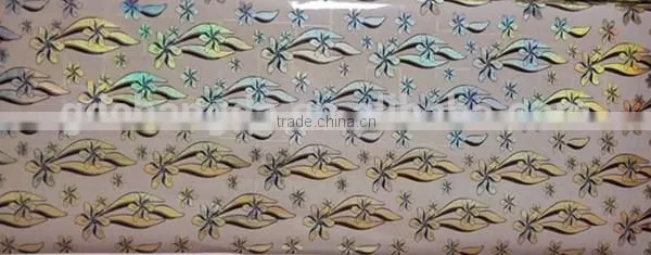 3D Laser Tablecloth Pvc Table Cover in Roll Shining Design With Flowers photo-3