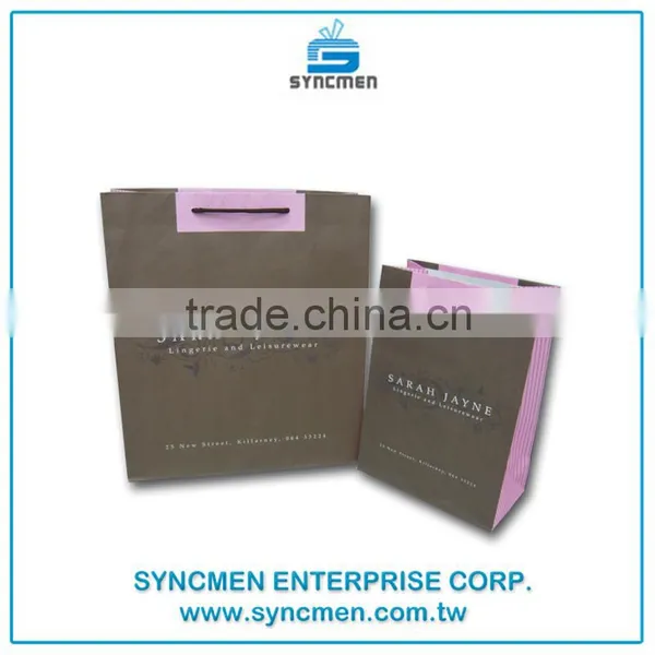 2016 High Quality Taiwan Factory With Pope Handle Custom Printed Paper Bags photo-6