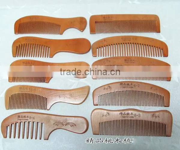 Hottest Keep Healthy Personalized Wide Tooth Natural Wooden Hair Brush Comb
