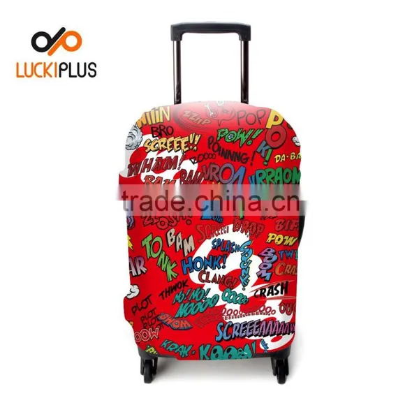 Luckiplus Elastic Transfer Printed Trolley Case Cover Unique Technology Luggage Cover photo-4