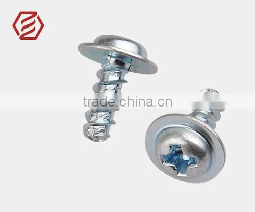 Carbon Steel Zine Plated Phillips Pan Head Tapping Screw With Washer