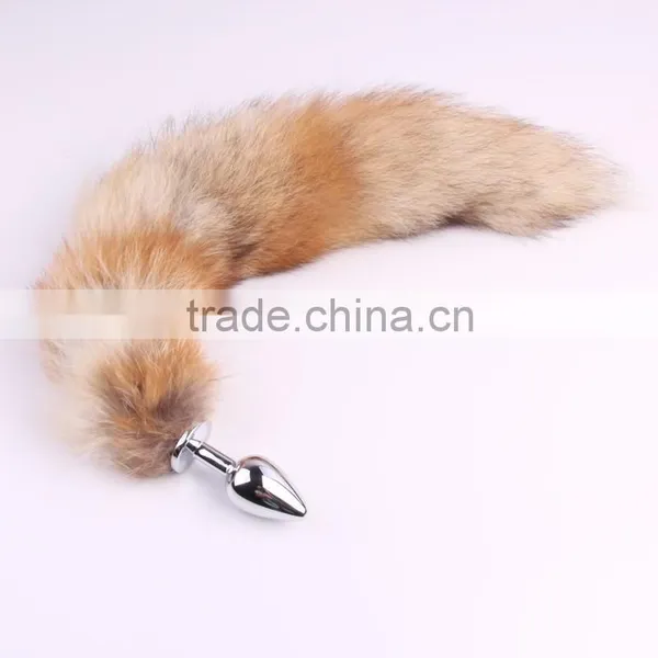 Dog Tail Vibrating Metal Anal Plug ,lady and Man Fox's Tail Butt Plug, Dog Tail Anal Plug, Butt Plug Tail photo-2