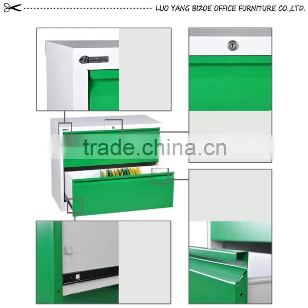 Thin Dege White Two Drawers Lateral Filing Cabinet photo-4