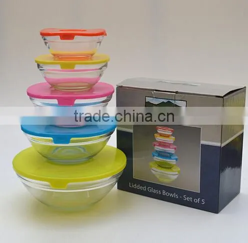 HOT SELLING 5 PIECES GLASS BOWL SET photo-2
