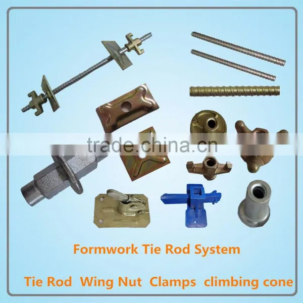 Tie Rod Formwork Accessories Clamps, Climbing Cone, Flange Wing Nut