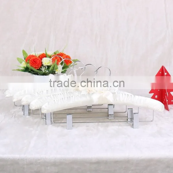 Fashion Hotel Clothes Satin Hanger With Fabric Cover /leave no Trace photo-2