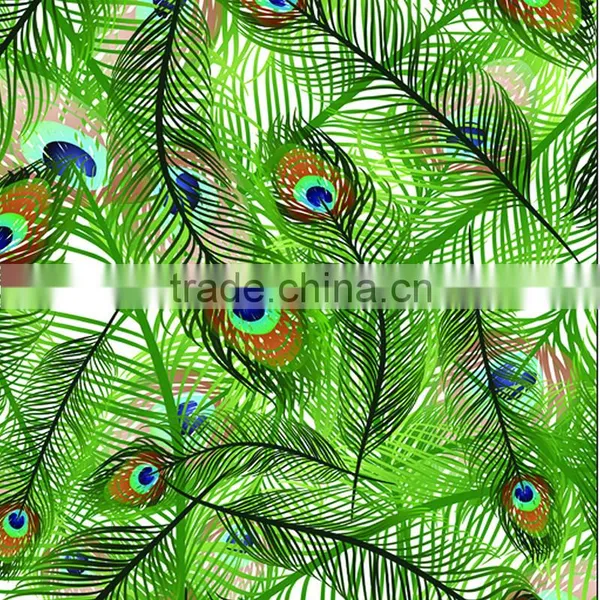 [0.5M/1M Width] TSAUTOP Cartoon Design Peacock Feather Water Transfer Printing Film Hydro Printing Film Hydrographic Film P225