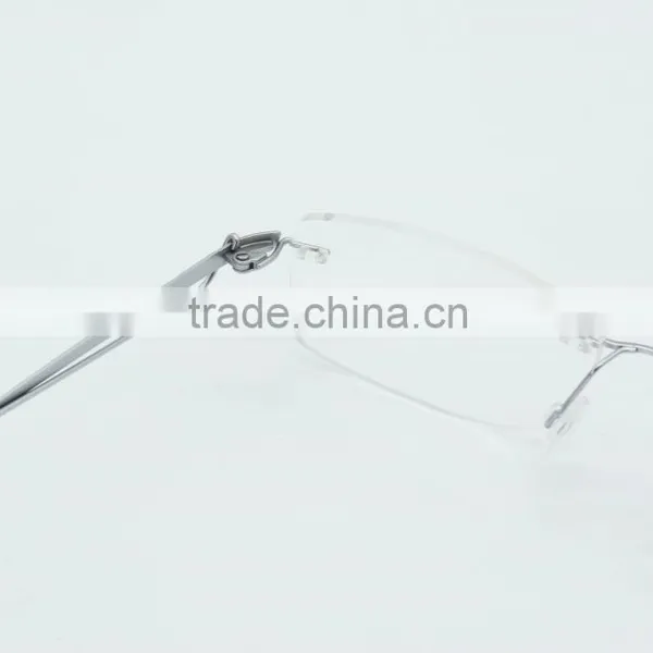 2016 New Design Fashion Woman Rimless Titanium Optical Frames With Leo Pattern photo-4