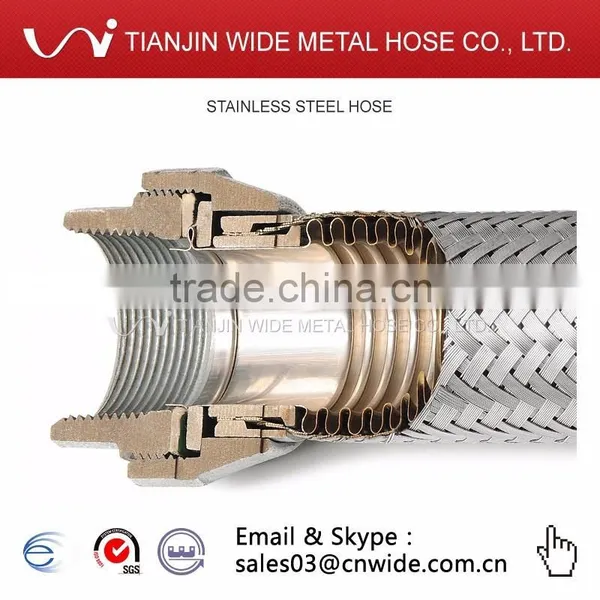 [Tianjin Wide Hose DQ-DN40 ] 1 1/2" Union Stainless Steel Hose photo-4
