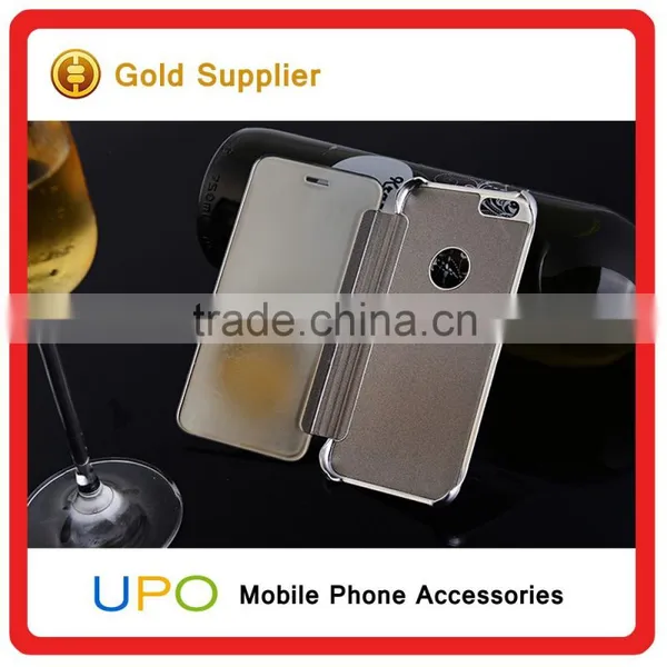 [UPO] Electroplating Folio Screen Wallet Book Clear View Mirror Flip Mobile Covers Case for IPhone 6 6s Plus photo-2