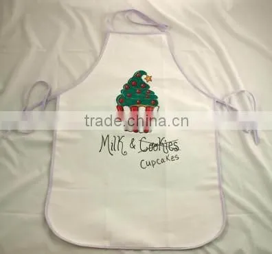 Christmas Santa Design Printed Cute Child Cotton Apron photo-3