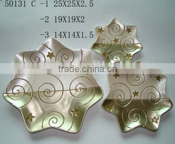 Christmas Terracotta Clay Plate