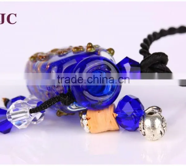 Square Shape Rope Necklace Lampwork Glass Aromatherapy Diffuser Necklace Essential Oil Pendant Wholesale photo-3