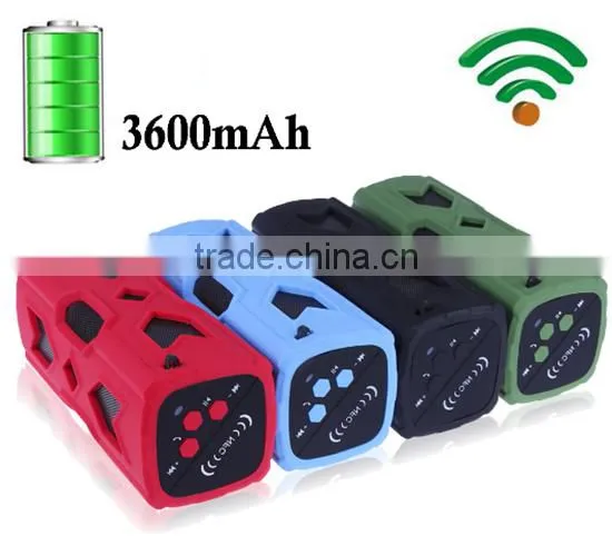 Waterproof Bluetooth Speaker NFC 3600mAh Power Bank Shockproof Stereo Wireless Player Bicycle Cycling Audio Sound Subwoofer Box