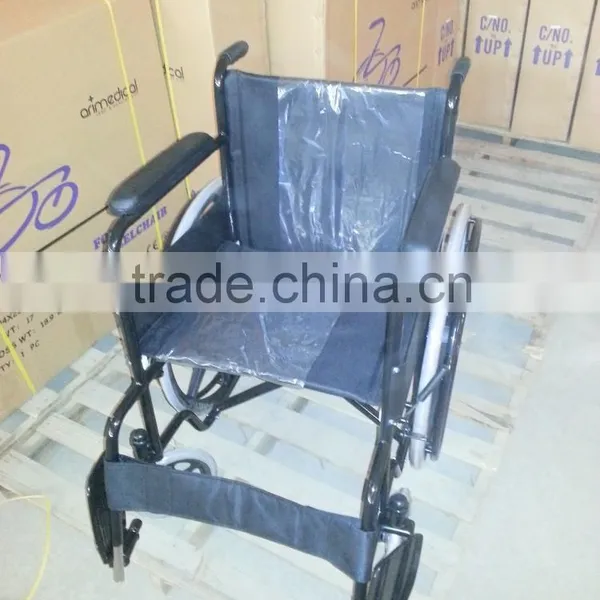 TOPMEDI Steel Portable Medical Foldable Manual Wheel Chair for Handicapped photo-2