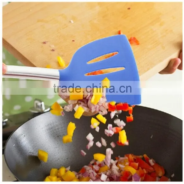 Non-stick Best Kitchen Helper Silicone Cooking Utensils Silicone Slotted Turner photo-2