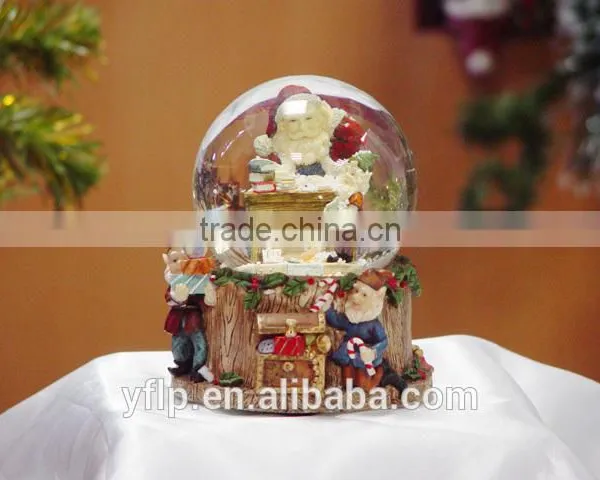 Customized Music Crystal Glass Snow Ball for Christmas Gift Resin Craft / Christmas Glass Snow Ball photo-4