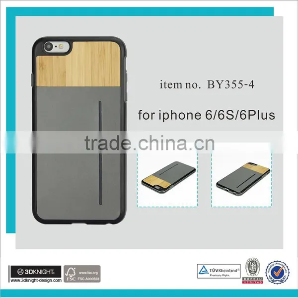 Wood Phone Case Wholesale Mobile Phone Leather Case for Iphone 6s photo-6