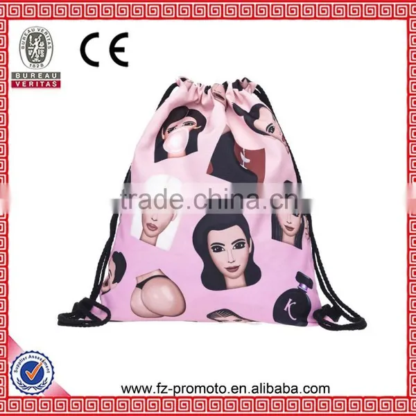 Mix City Purple Ice Cream 3d Print Women's Drawstring Bag Mochila Escolar Sac A Dos Simple Travel Backpacks for Teenage Girls photo-4