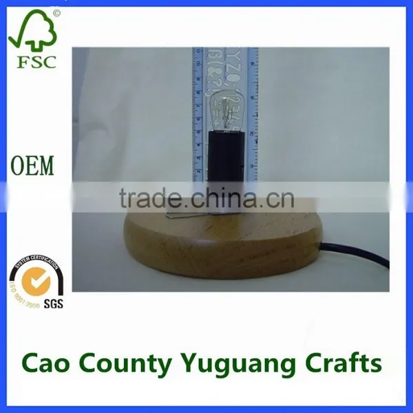 Wooden Round Base for Lamp Chinese Wood Lamp Bases photo-4