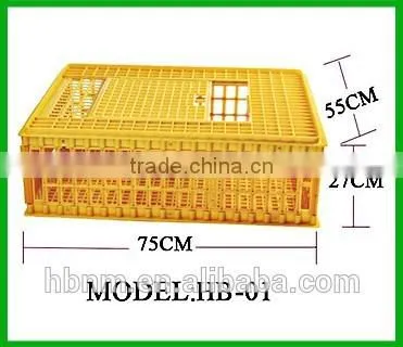 Big Sliding Door and Easy to Open Plastic Live Chicken Crates Chicken Transport Cage photo-2