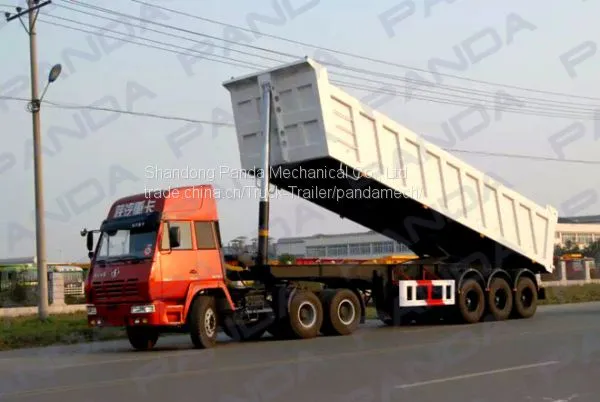 PANDA 40-50ton 3 Axles Tipper Dump Semi Trailer For Sale UAE